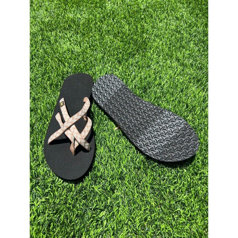Teva Women's Olowahu Sandals Black/Multi Size 10 Comfort Stylish For Summer Fun - Picture 11 of 13